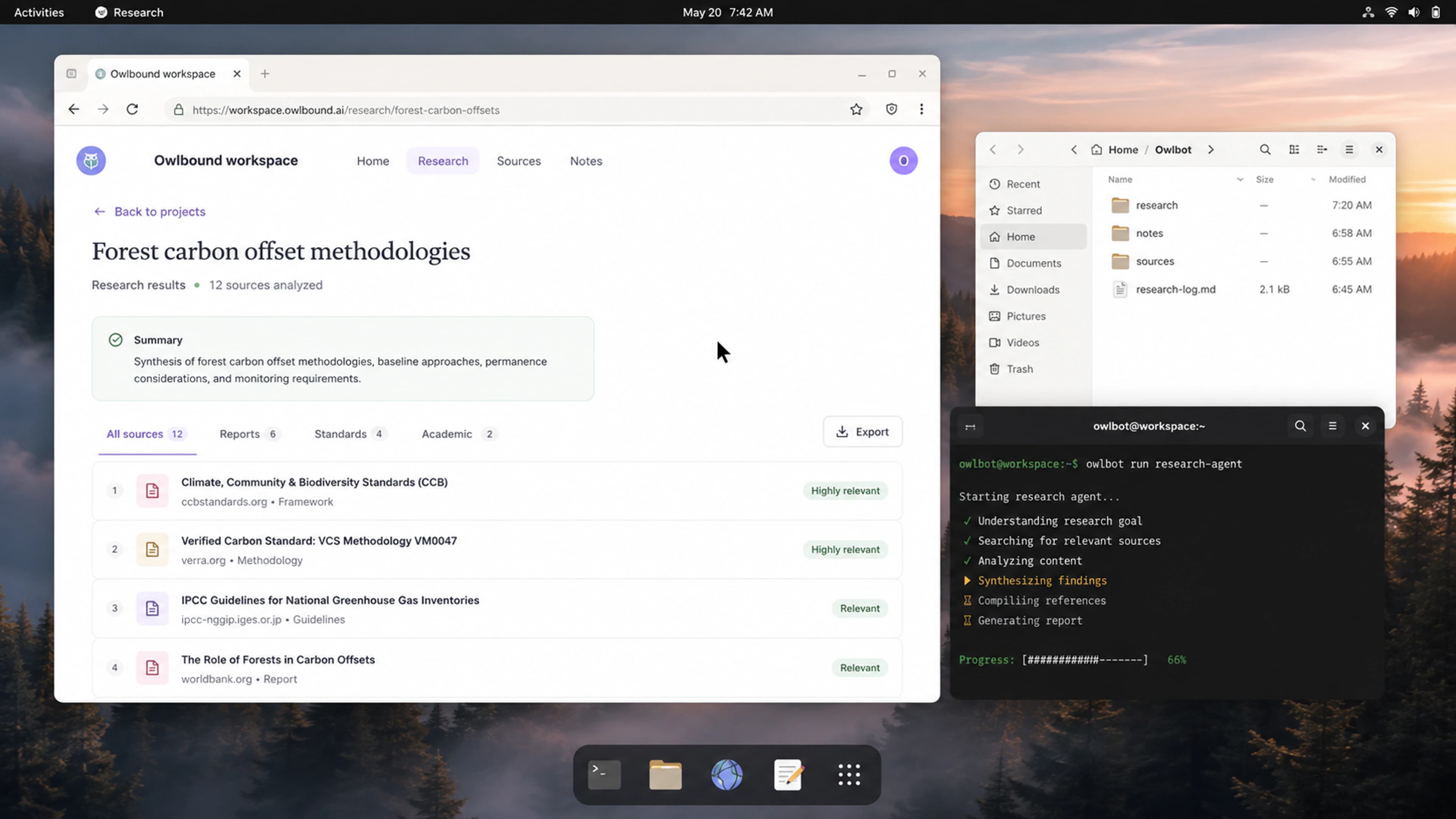 A live Linux computer shared by Owlbot and its owner